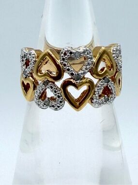 DL IBB International Bullion Brokers Gold Plated Heart Ring Woman’s Jewelry